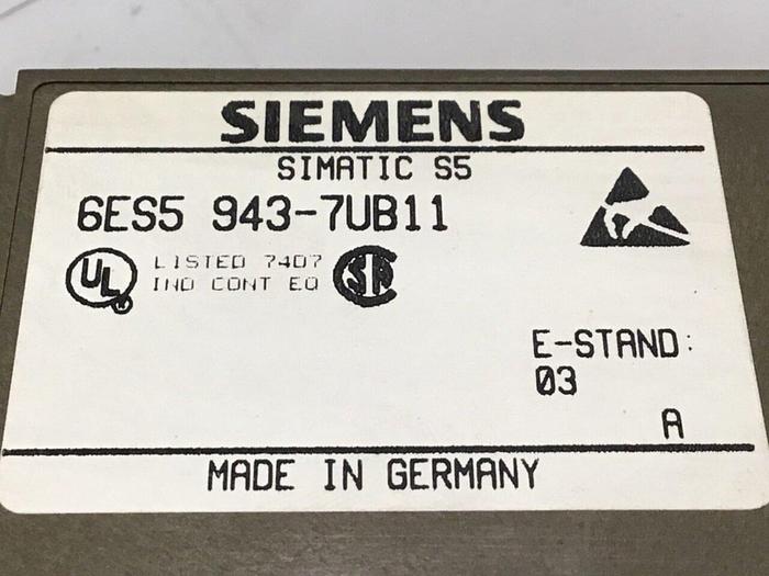 Used SIEMENS Simatic S5 6ES5 943-7UB11 #112145