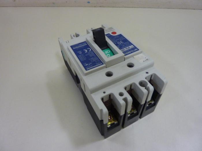 Used MITSUBISHI 30 Amp No-Fuse Circuit Breaker NF50-SWU-30 #60724