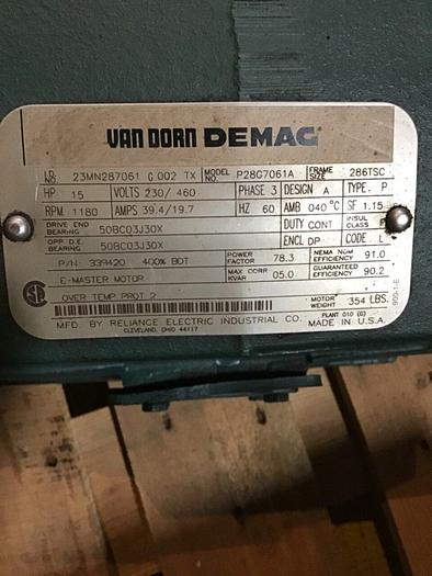 Used RELIANCE ELECTRIC 15 HP Motor P28G7061A Used
