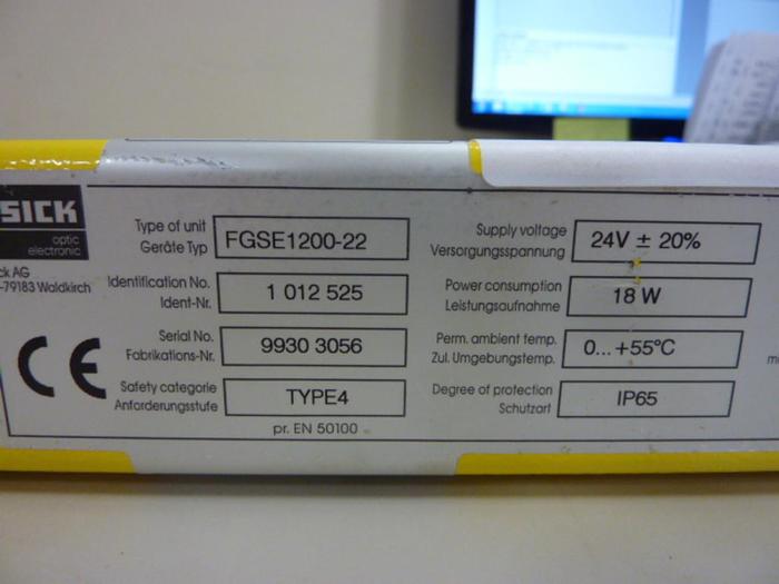 Used SICK OPTIC ELECTRONIC Light Curtain FGSE 1200-22 USED