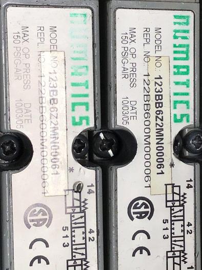 Used NUMATICS Flexiblok Manifold & Valves 123BA4Z2MN00061 #118814