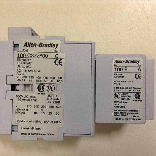 Used ALLEN BRADLEY Contactor 100-C37Z.00 SER C #68565