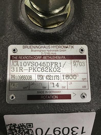 Used REXROTH Hydraulic Pump AA10VS045DFR1/31R-PKC62K02 Used