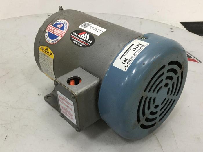 Used BALDOR 5 HP Motor FM3615T #107837