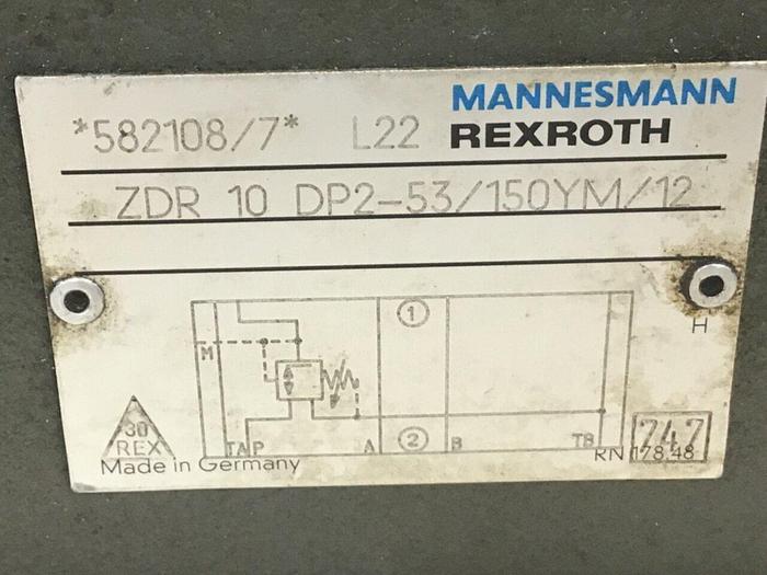 Used REXROTH Valves ZDR 10 DP2-53/150YM/12 #137681