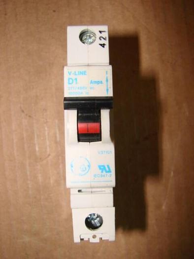 Used GENERAL ELECTRIC / GE 1 Amp Circuit Breaker V37101 #21276