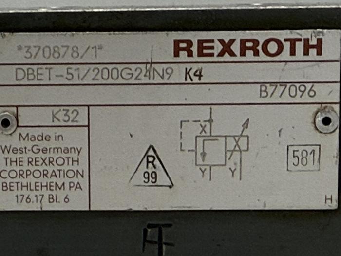 Used REXROTH DBET-51/200G24N9K4