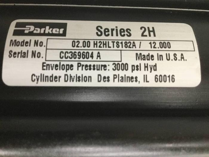 Used PARKER Injection Sled Cylinder 02.00 H2HLTS182A 12.000 USED