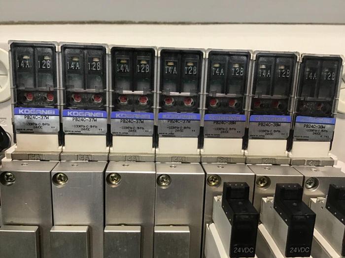 Used KOGANEI Manifold w/ Valves PBM7P-3W #120989