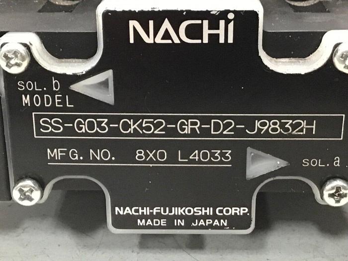 Used NACHI Valve SS-G03-CK52-GR-D2-J9832H #128572