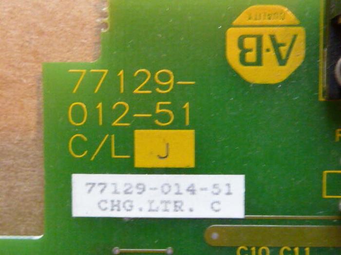 Used ALLEN BRADLEY Circuit Board 77129-012-51 C/L J #28898
