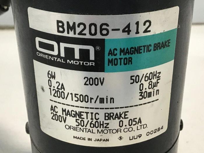 Used ORIENTAL MOTOR AC Brake Motor BM206-412 Used