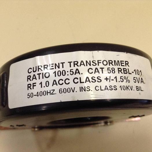 Used RAM METER INC Current Transformer 58 RBL-101 #77494