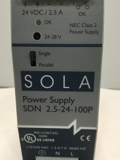 Used SOLA Power Supply SDN2.5-24-100P #110908