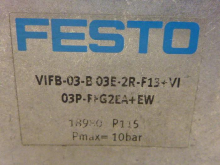 Used FESTO Control Block w/ Valves VIFB-03-B #66585