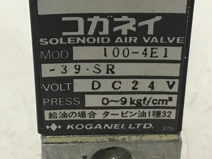 Used KOGANEI Air Valve 100-4E1-39-SR #124301