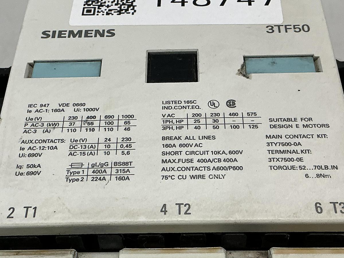Used SIEMENS 3TF5022-OAK6