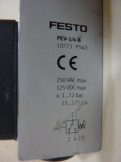 Used FESTO Changeover Pressure Switch PEV-1/4-B #54710