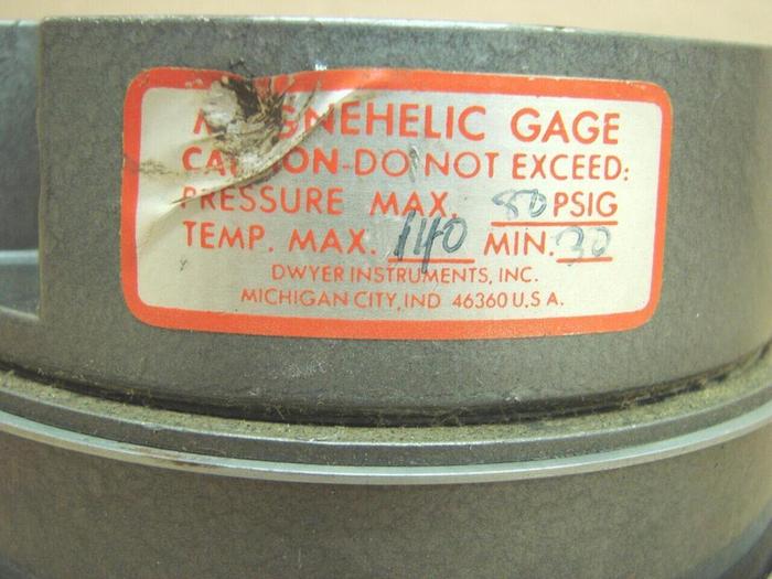 Used DWYER Magnehelic Gauge 90627CD20 #12473