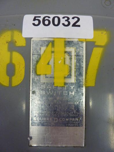 Used SQUARE D General Duty Safety Switch D322N #56032