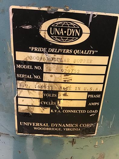 Used UNA-DYN Modular Hopper 929752 Used #142733