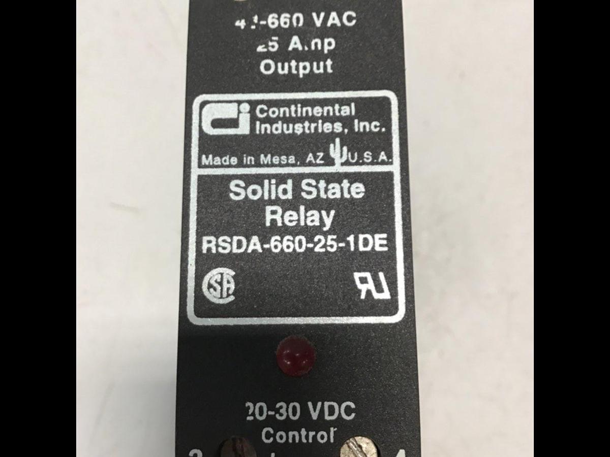 Used CONTINENTAL INDUSTRIES Solid State Relay RSDA-660-25-1DE Used