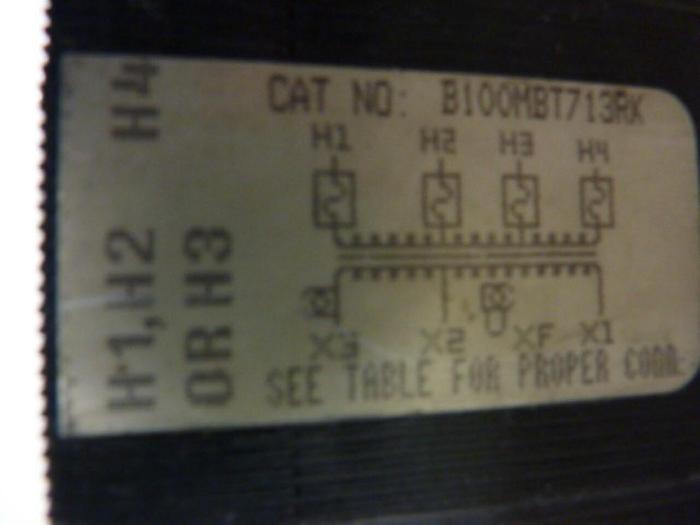 Used IMPERVITRAN .100 kVA Transformer B100MBT713RK #63337