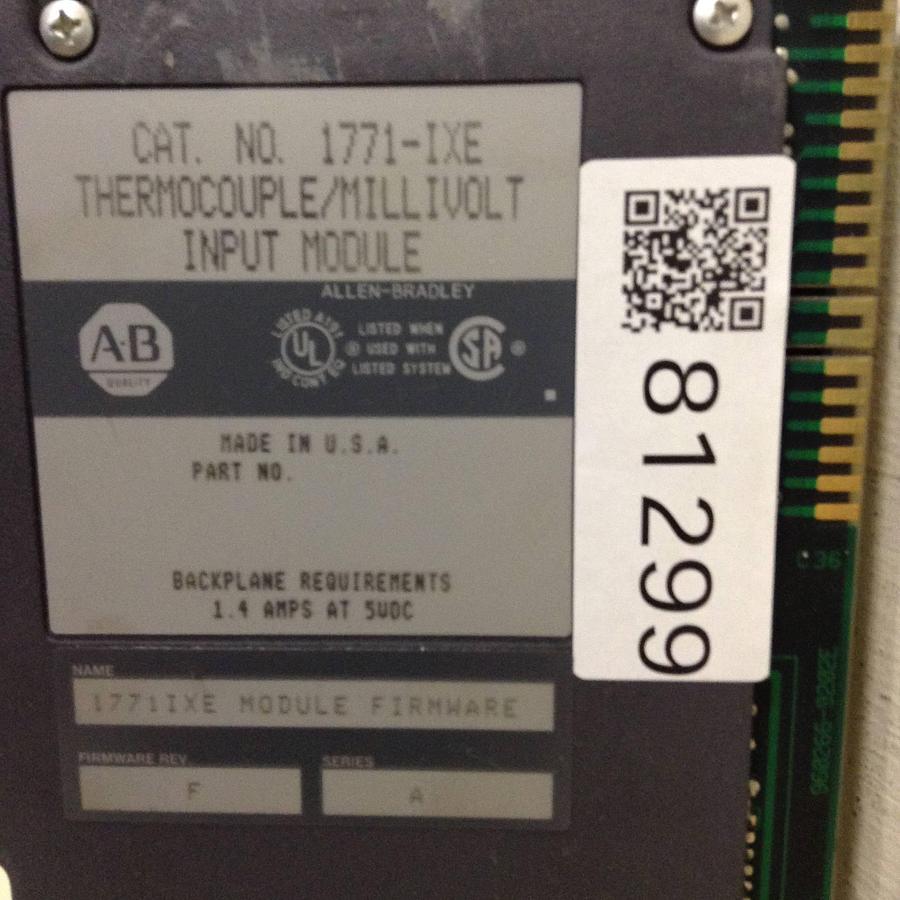 Used ALLEN BRADLEY Input Module 1771-IXE SER A #81299