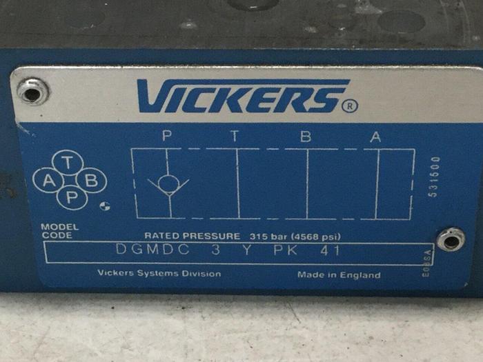 Used VICKERS Check Valve DGMDC 3 Y PK 41 #102437