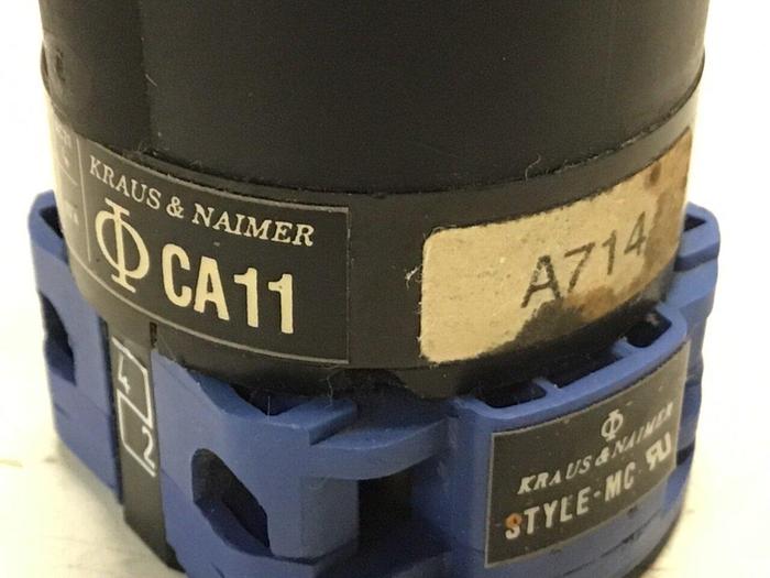 Used KRAUS & NAIMER Rotary Selector Switch CA11 A714 #120188