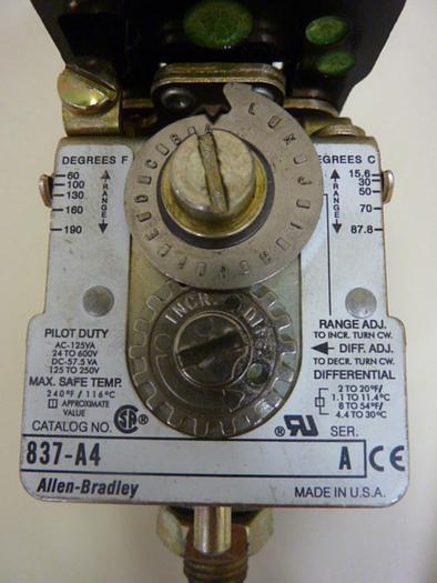 Used ALLEN BRADLEY Temperature Control 837-A4 SER A #50099