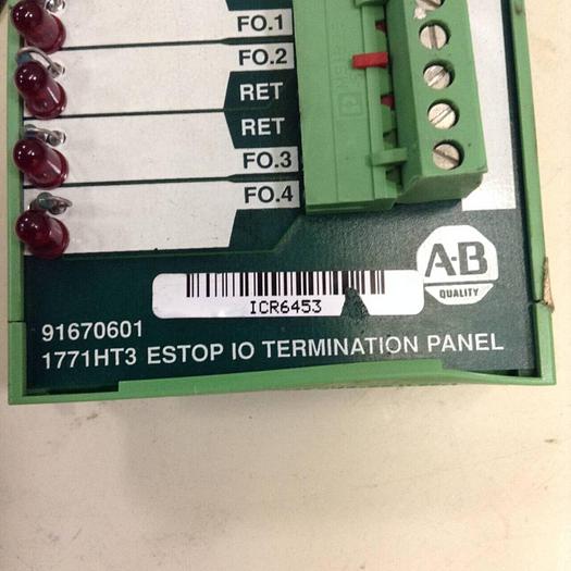 Used ALLEN BRADLEY Estop IO Termination Panel 91670601 #77731
