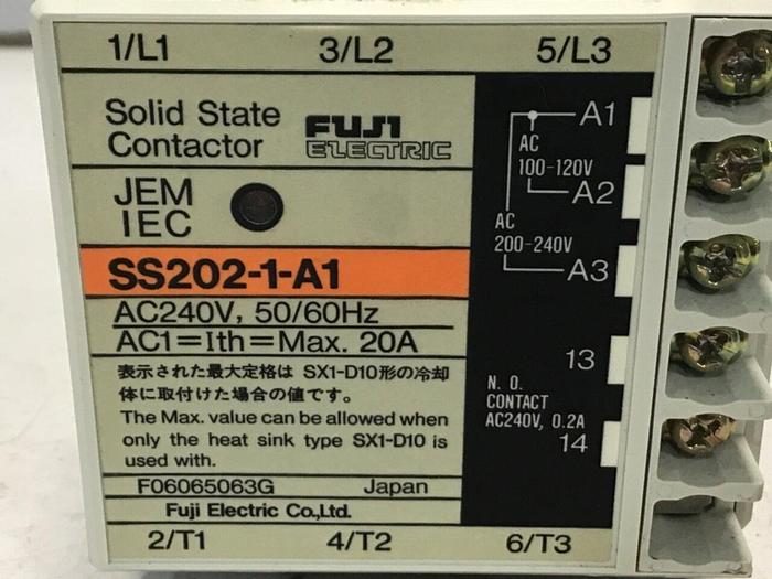 Used FUJI ELECTRIC Contactor SS202-1-A1 #125082