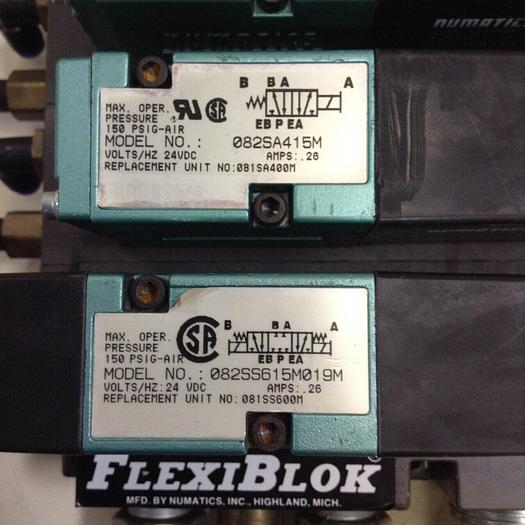 Used NUMATICS Control Block w/ Valves 082SA415M #80035