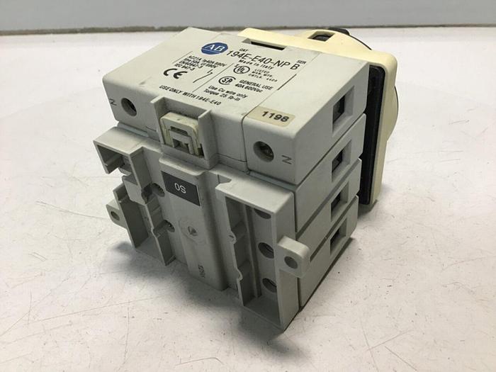 Used ALLEN BRADLEY Disconnect Switch 194E-E40-1753 SER B #114554