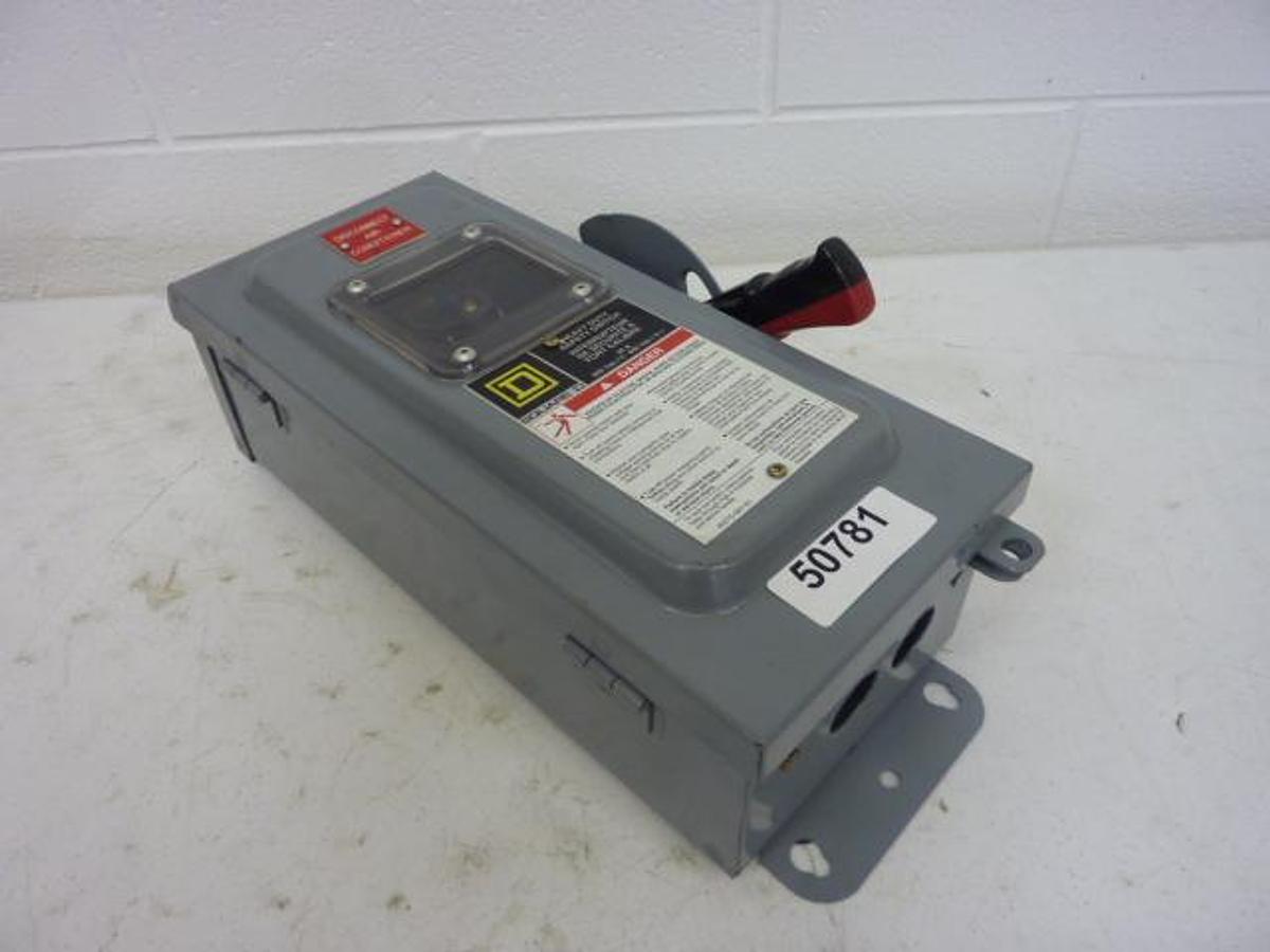 Used SQUARE D 30 Amp Safety Disconnect Switch CHU361AWK USED