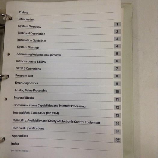 Used SIEMENS Simatic S5 Manual 6ES5 998-0UF22 #70961
