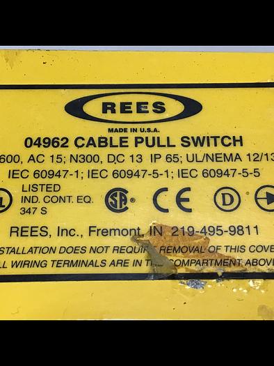 Used REES Cable Pull Switch 04962 Used #145385