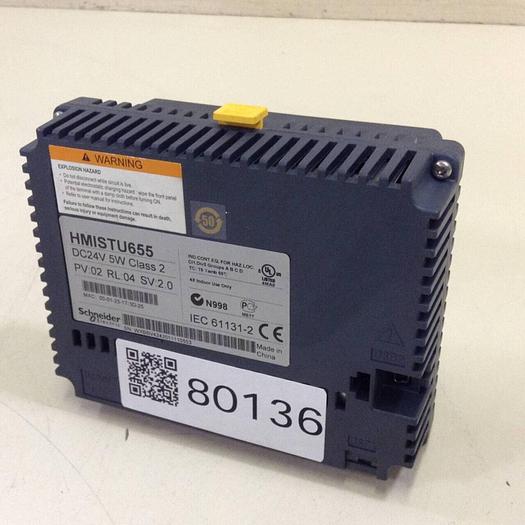Used SCHNEIDER ELECTRIC Touch Panel HMISTU655 #80136