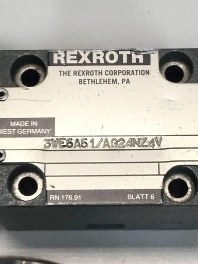 Used REXROTH Valve 3WE6A51AG24NZ4V #105812