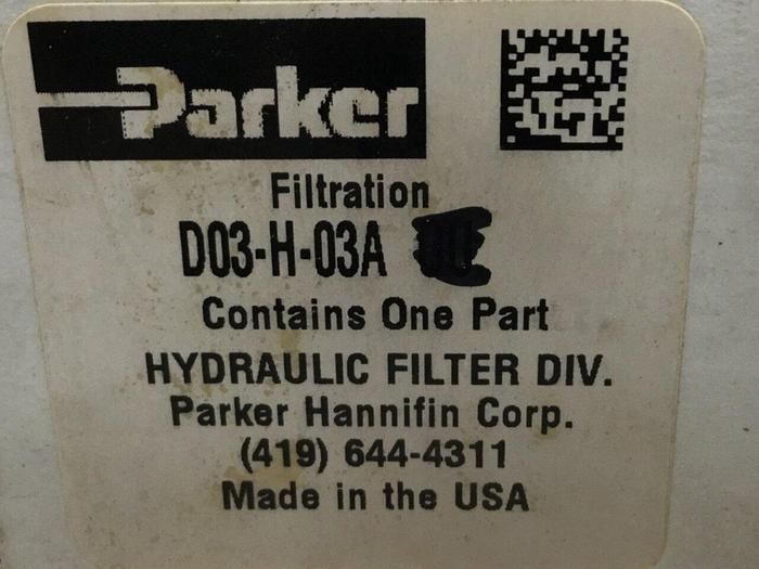 Used PARKER Mini Saver Filter Element D03-H-03A 24OU #110036