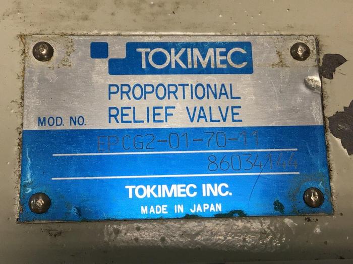 Used TOKIMEC Valve EPCG2-01-70-11 Used