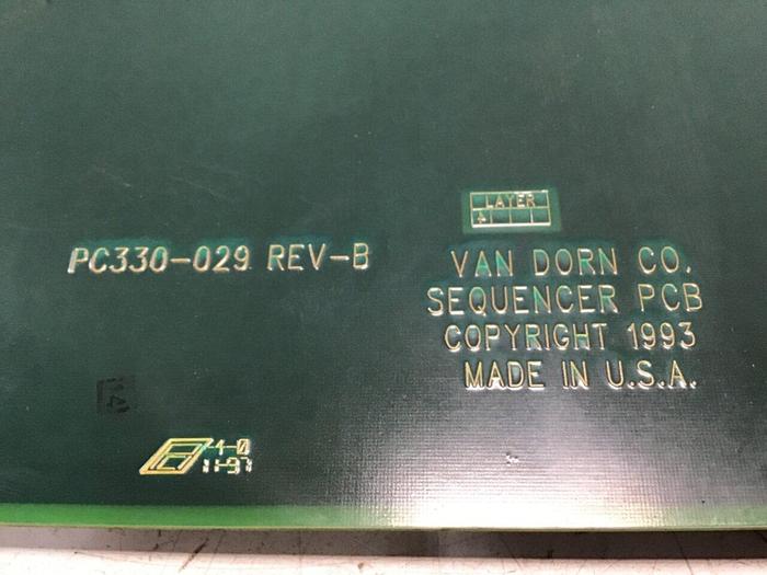 Used VAN DORN Sequencer Circuit Board PC330-029 330-029 Used