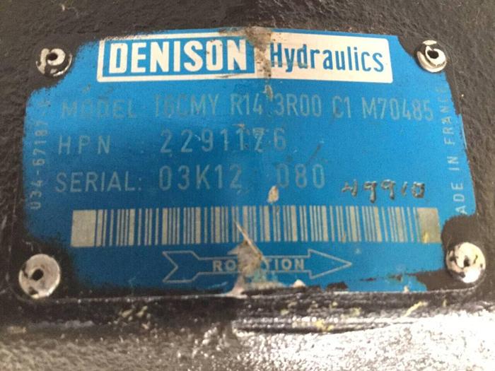 Used DENISON HYDRAULICS Hydraulic Pump T6CMY R14 3R00 C1 M70485 Used