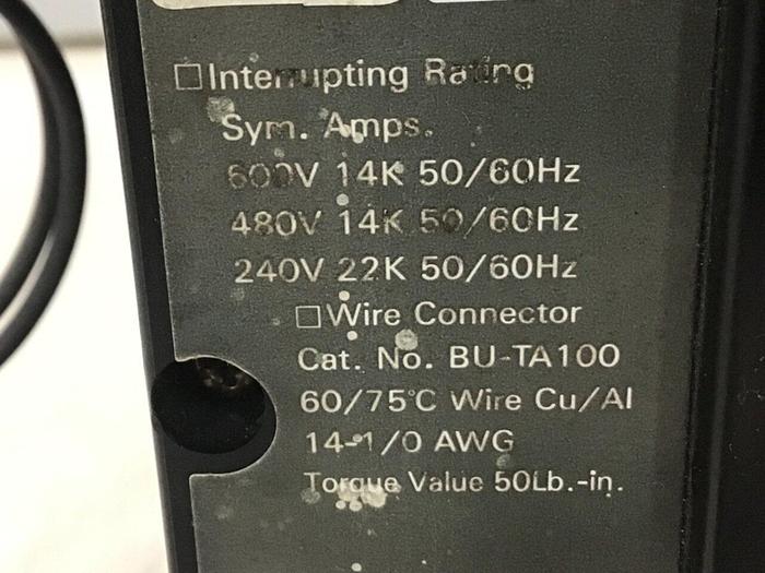 Used FUJI ELECTRIC 70 Amp Circuit Breaker BU-ESB3070 #129401