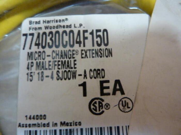 BRAD HARRISON / WOODHEAD Cable 774030C04F150 #29799