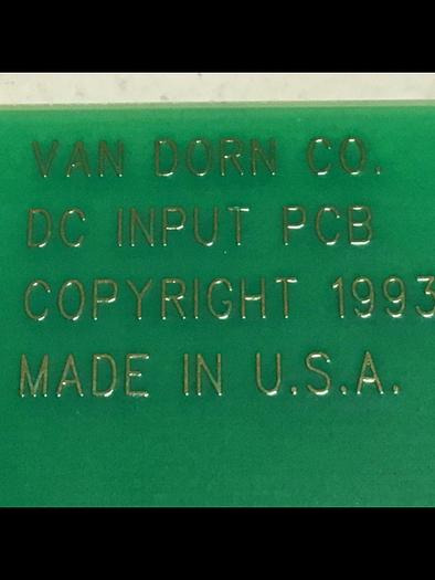 Used VAN DORN DC Input Board 330037 PC330-037 Used