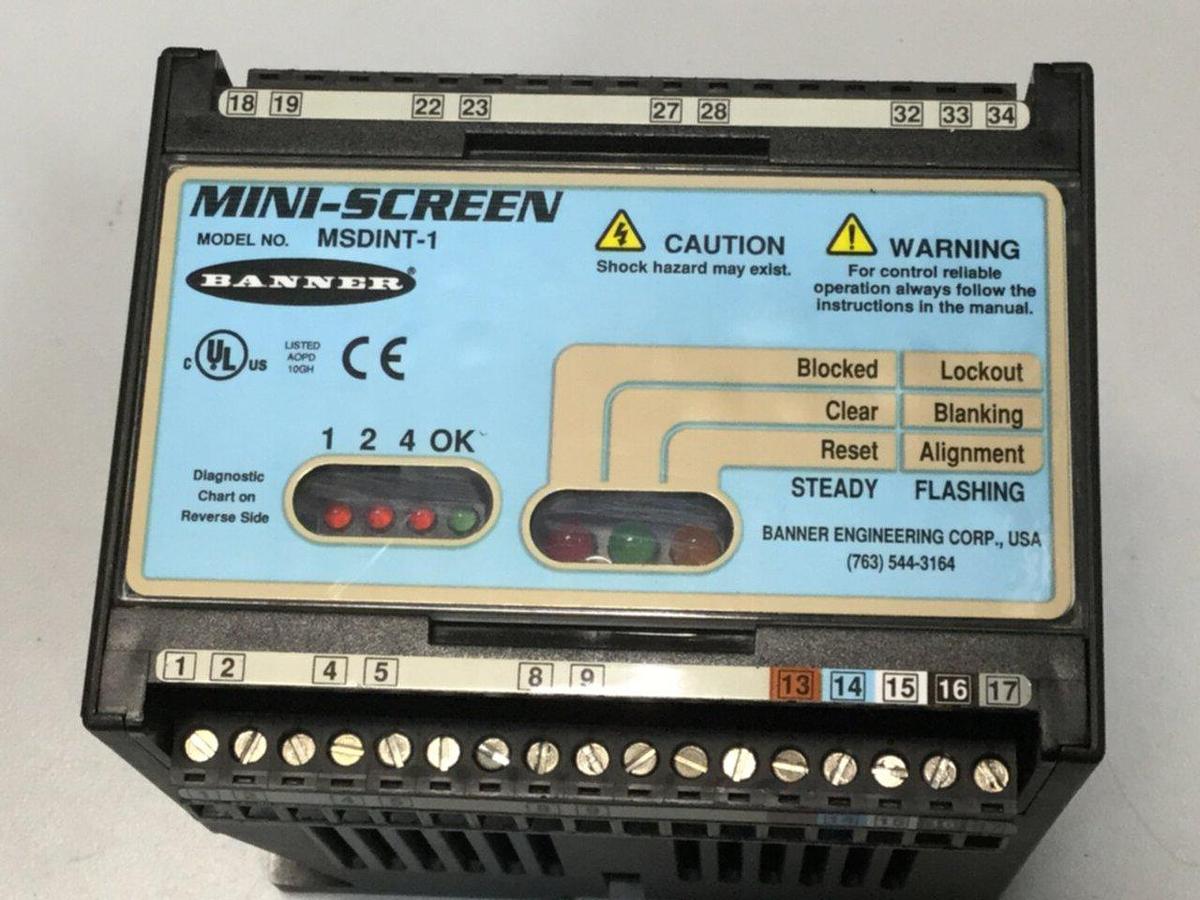 Used BANNER Mini Screen Module MSDINT-1 Used