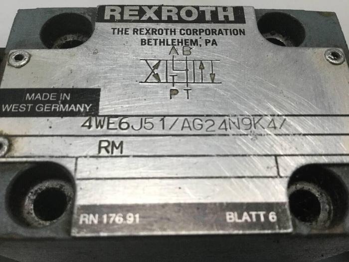 Used REXROTH Valve 4WE6J51AG24N9K4RM #99381