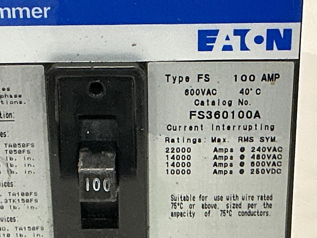 Used CUTLER-HAMMER FS360100A